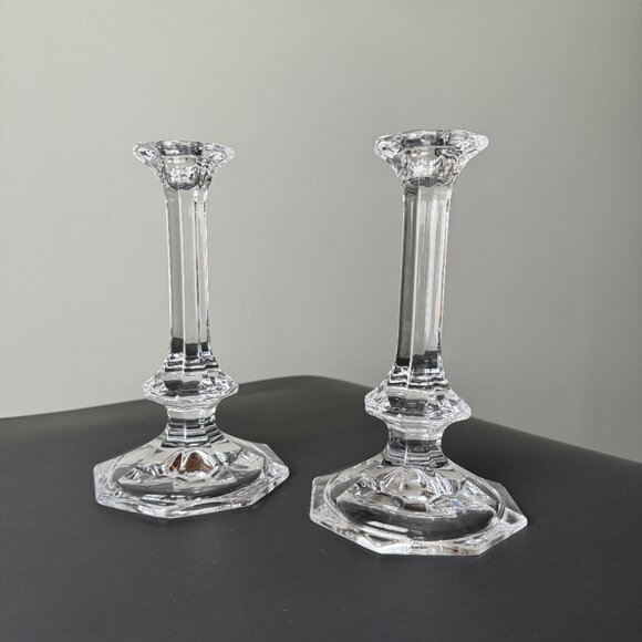 Crystal Candlestick Holder 8 Inch Tall - Picture 4 of 15